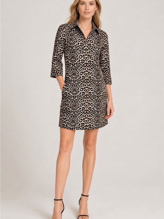 Hinson Wu Dresses & Skirts - Hinson Wu Aileen Dress Animal Print in Brown & Black Cotton Size Small